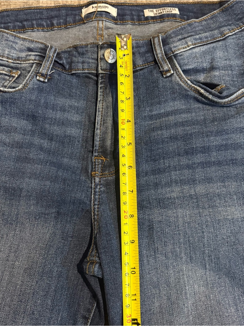 Kensie Jeans Women’s 10 Blue The Effortless Skinny Crop - Picture 3 of 10